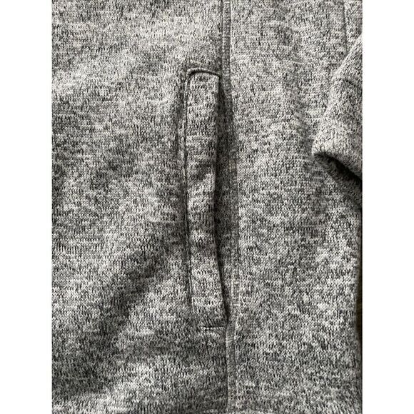 Mens John Bartlett Consensus Sweater Quarter Zip Gray Brushed Fleece Size L - Picture 3 of 5
